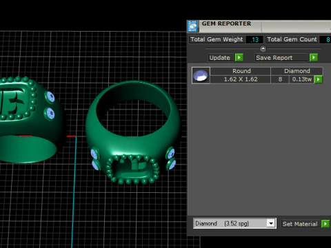 B DESIGN GOLD RING 3D PRINTABLE MODEL 3D Print Model