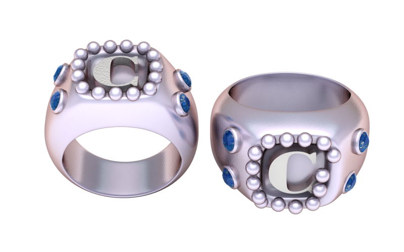 C DESING GOLD RING 3D PRINTABLE MODEL 3D Druckmodell .c4d .max .obj .3ds .fbx .stl .blend 