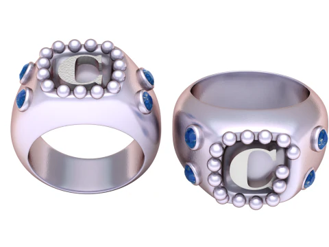 MODEL DO DRUKU 3D ZŁOTY PIERŚCIEŃ C DESIGN Model do druku 3D