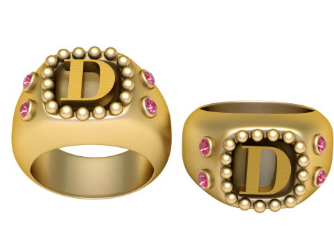 D DESIGN GOLD RING 3D PRINTABLE MODEL 3D 打印模型
