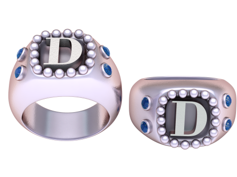 D DESIGN GOLD RING 3D PRINTABLE MODEL 3D प्रिंट मॉडल