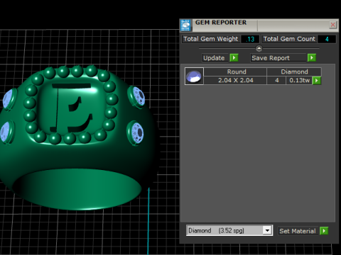 E ALPHABETS GOLD RING 3D PRINTABLE MODEL 3Dプリントモデル