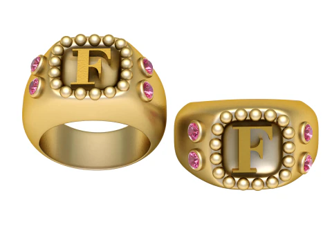 F ALFABETS ALTIN ​​Y&Uuml;Z&Uuml;K 3D YAZDIRILABİLİR MOD0DEL 3D Baskı Modeli