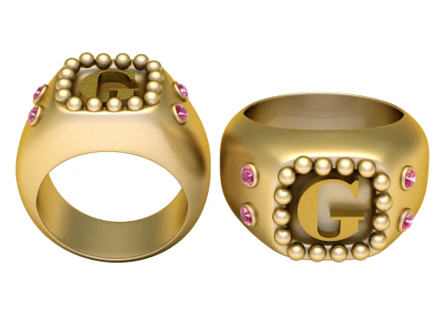 H ALFABETS ALTIN ​​Y&Uuml;Z&Uuml;K 3D YAZDIRILABİLİR MODEL 3D Baskı Modeli