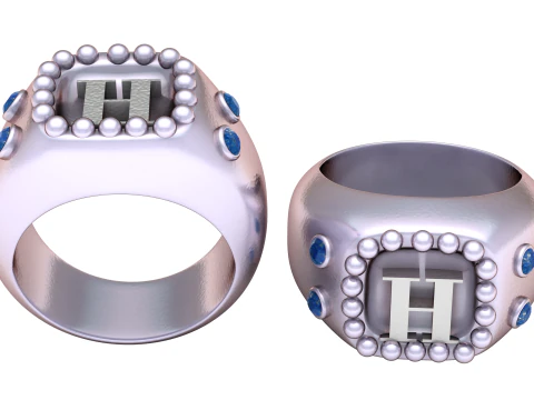 H ALFABETS ALTIN ​​KOLYE 3D YAZDIRILABİLİR MODEL 3D Baskı Modeli