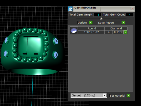 I ALPHABETS GOLD RING 3D PRINTABLE MODEL 3Dプリントモデル