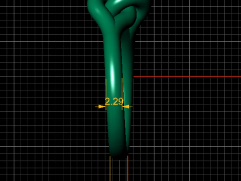 Yellow Gold Pendant Ring 3D Model