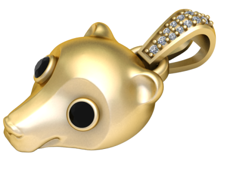 Kids gold locket pendant 3D Model