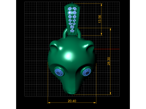 Kids gold locket pendant 3D Model