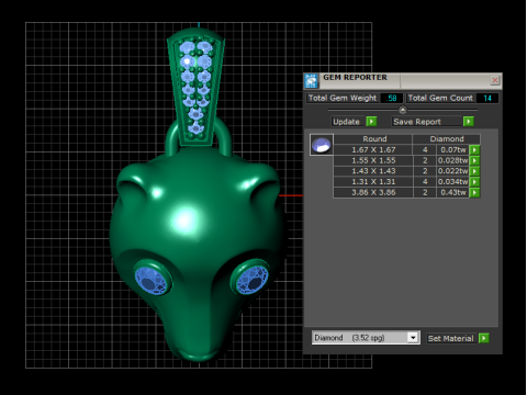 Kids gold locket pendant 3D Model