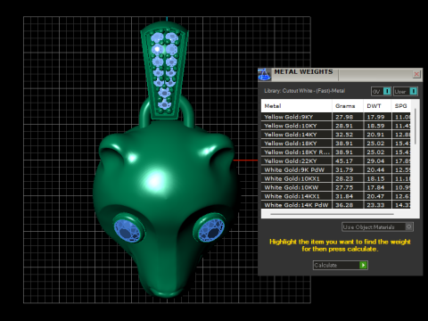 Kids gold locket pendant 3D Model