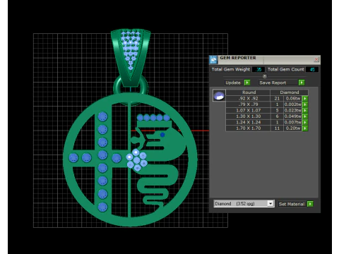 Egyptian pyramid pendant 3D Model
