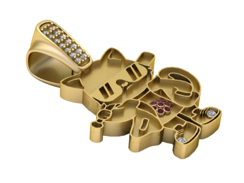 Cool bunny pendant 3D मॉडल