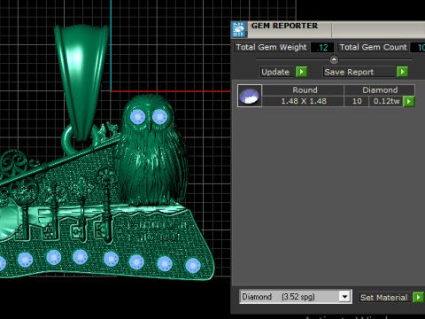 Owl of Wisdom Keys Pendant 3D Model