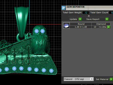 Owl of Wisdom Keys Pendant 3D Model