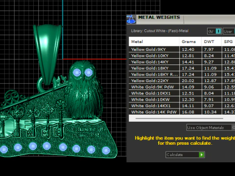 Owl of Wisdom Keys Pendant 3D Model
