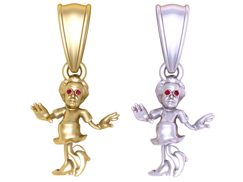 Quirky Dancing Lady Pendant Model 3D