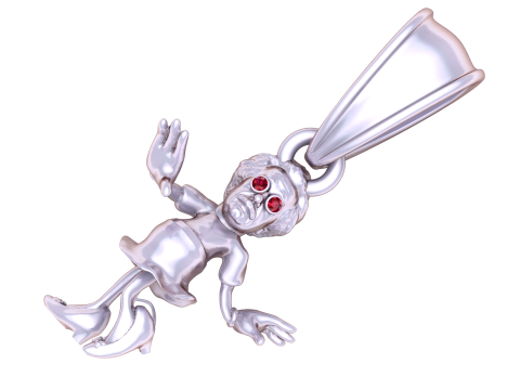 Quirky Dancing Lady Pendant Model 3D