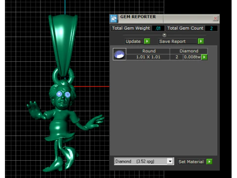Quirky Dancing Lady Pendant 3D Model