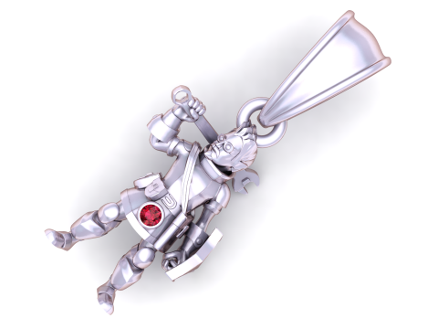 Armored Warrior Pendant 3D Модель