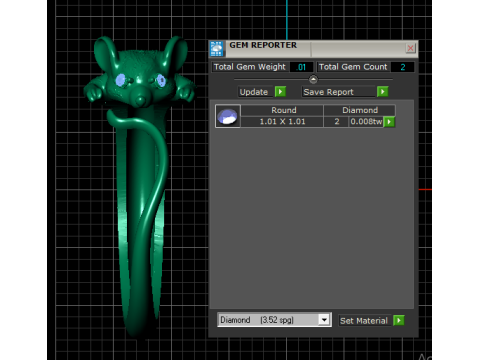 Mouse Wrap Ring with Ruby Eyes 3D 模型