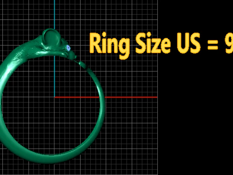 Mouse Wrap Ring with Ruby Eyes 3D Model