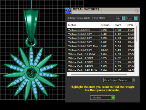 Radiant Daisy Heart Pendant 3D 모델