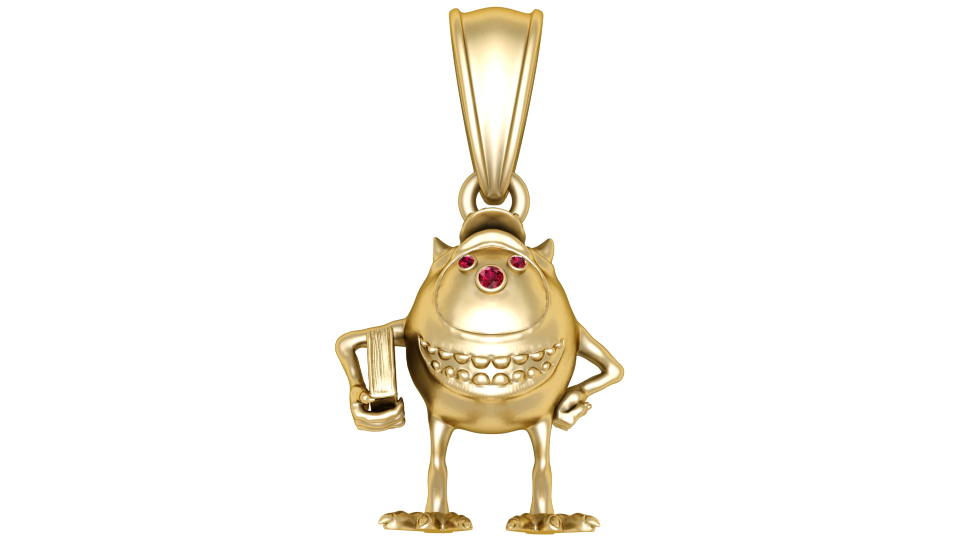 Playful Monster Pendant 3D Model .c4d .max .obj .3ds .fbx .stl .blend