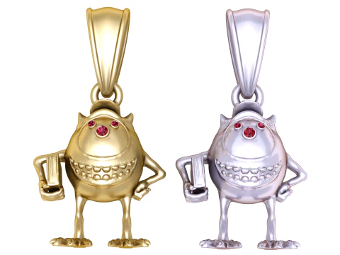 Playful Monster Pendant 3D Model