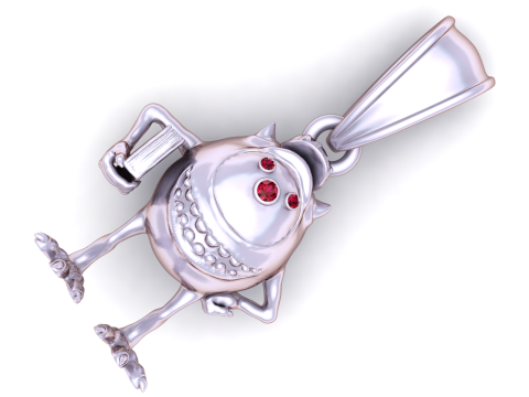 Playful Monster Pendant 3D 模型