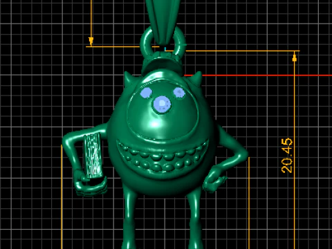 Playful Monster Pendant 3D Model