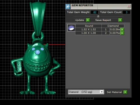 Playful Monster Pendant 3D Model