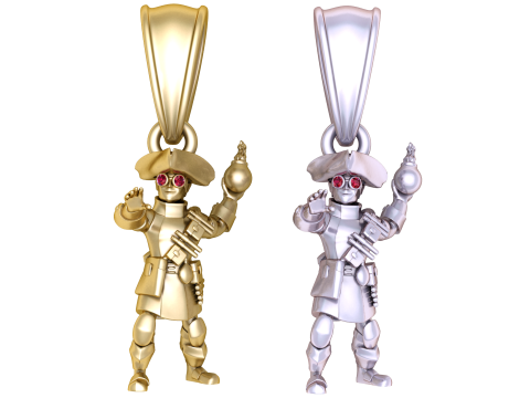 Bombardier Warrior Pendant 3D Model