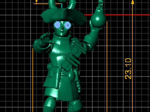 Bombardier Warrior Pendant 3D Model