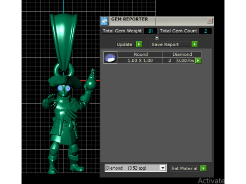 Bombardier Warrior Pendant 3D Model
