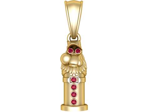 Bearded Gnome Pendant 3D 模型
