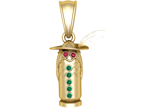 Feathered Gentleman Pendant 3D 模型