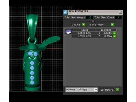 Feathered Gentleman Pendant 3D Model