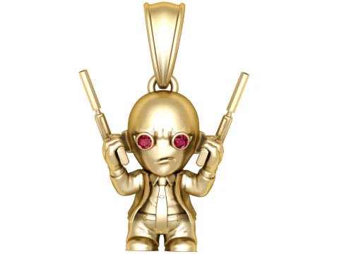 Pendentif double agent Modèle 3D
