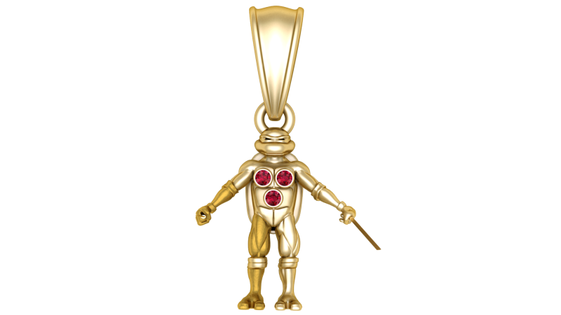 Ninja Turtle Warrior Pendant 3D 模型 .c4d .max .obj .3ds .fbx .stl .blend 