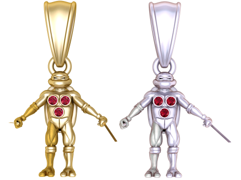 Ninja Turtle Warrior Pendant 3D 模型