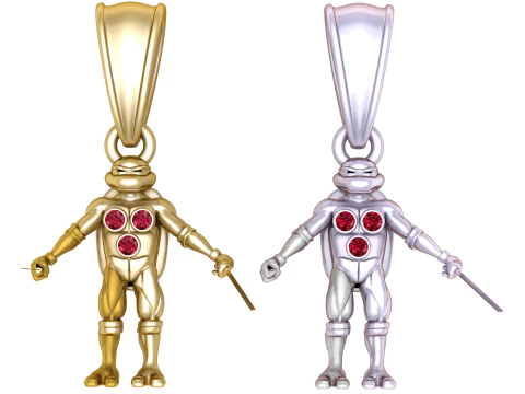 Pingente Guerreiro Tartaruga Ninja Modelo 3D