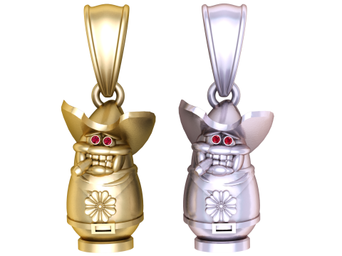 Cowboy Outlaw Pendant Model 3D