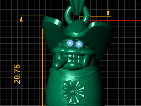 Cowboy Outlaw Pendant Model 3D