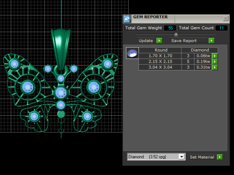 Steampunk Butterfly Pendant Modèle 3D