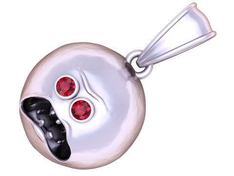 Gold emoji pendant 3D Model