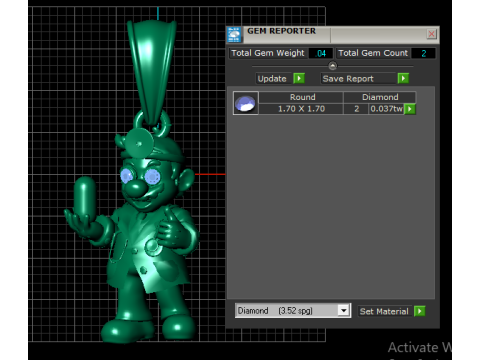 Gold doctor pendant 3D Model