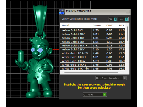 Gold doctor pendant 3D Model
