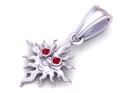 Gold sun pendant 3D 模型