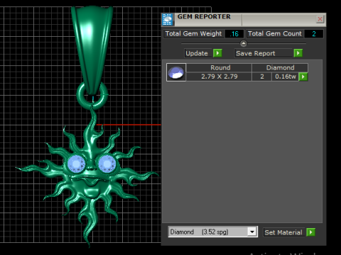 Gold sun pendant 3D 模型